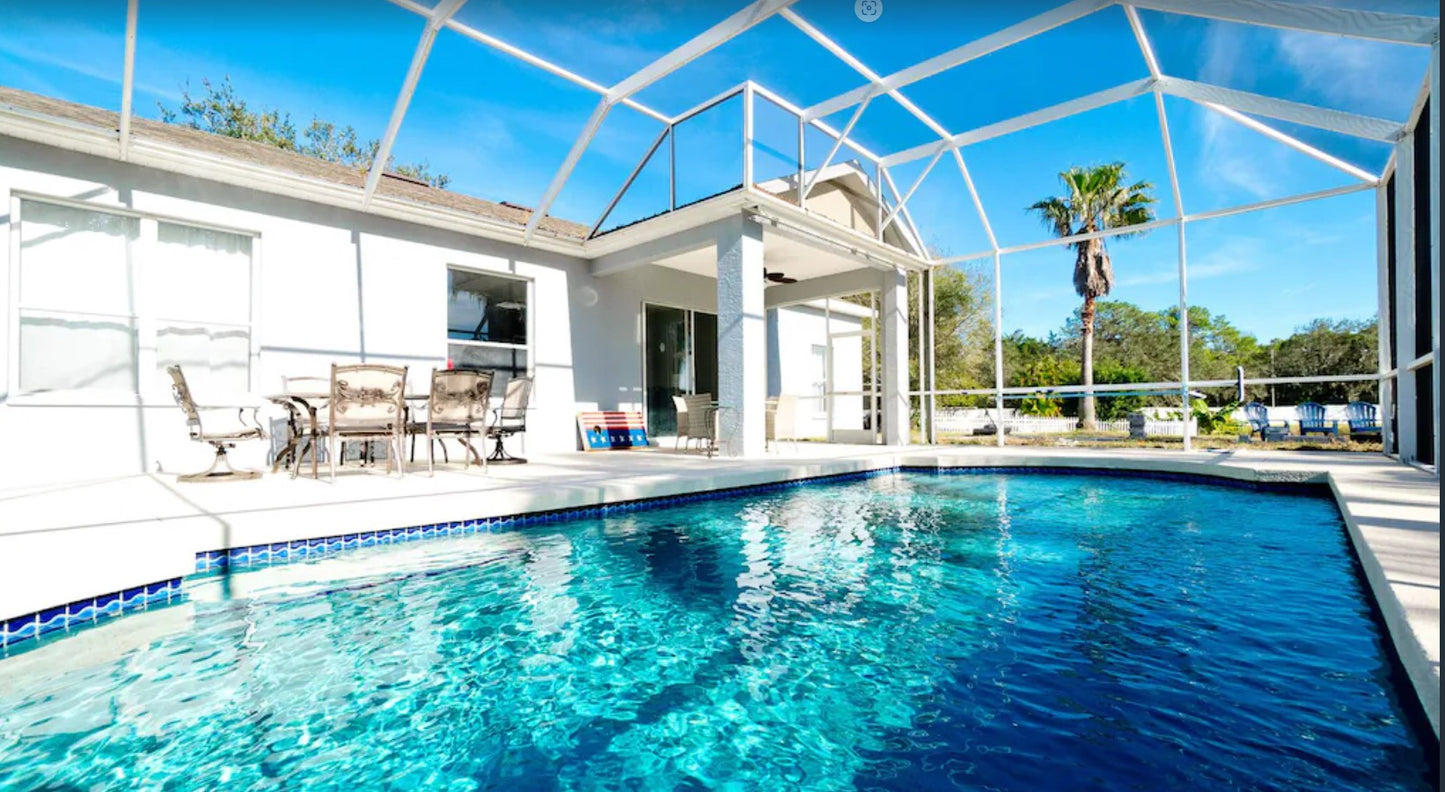 Pool House - 4836 Turtle Bay Terrace Bradenton, FL 34203 - Sleep 10, 5 Bedroom, 2 Bath